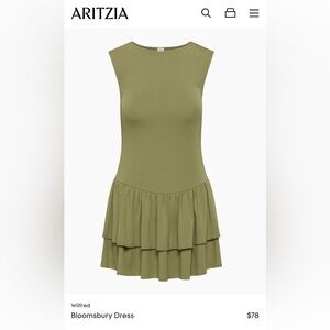 Aritzia Wilfred BLOOMSBURY DRESS Olive Medium